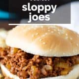 Sloppy joe with text overlay