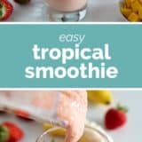 Tropical Smoothie with text bar in the middle