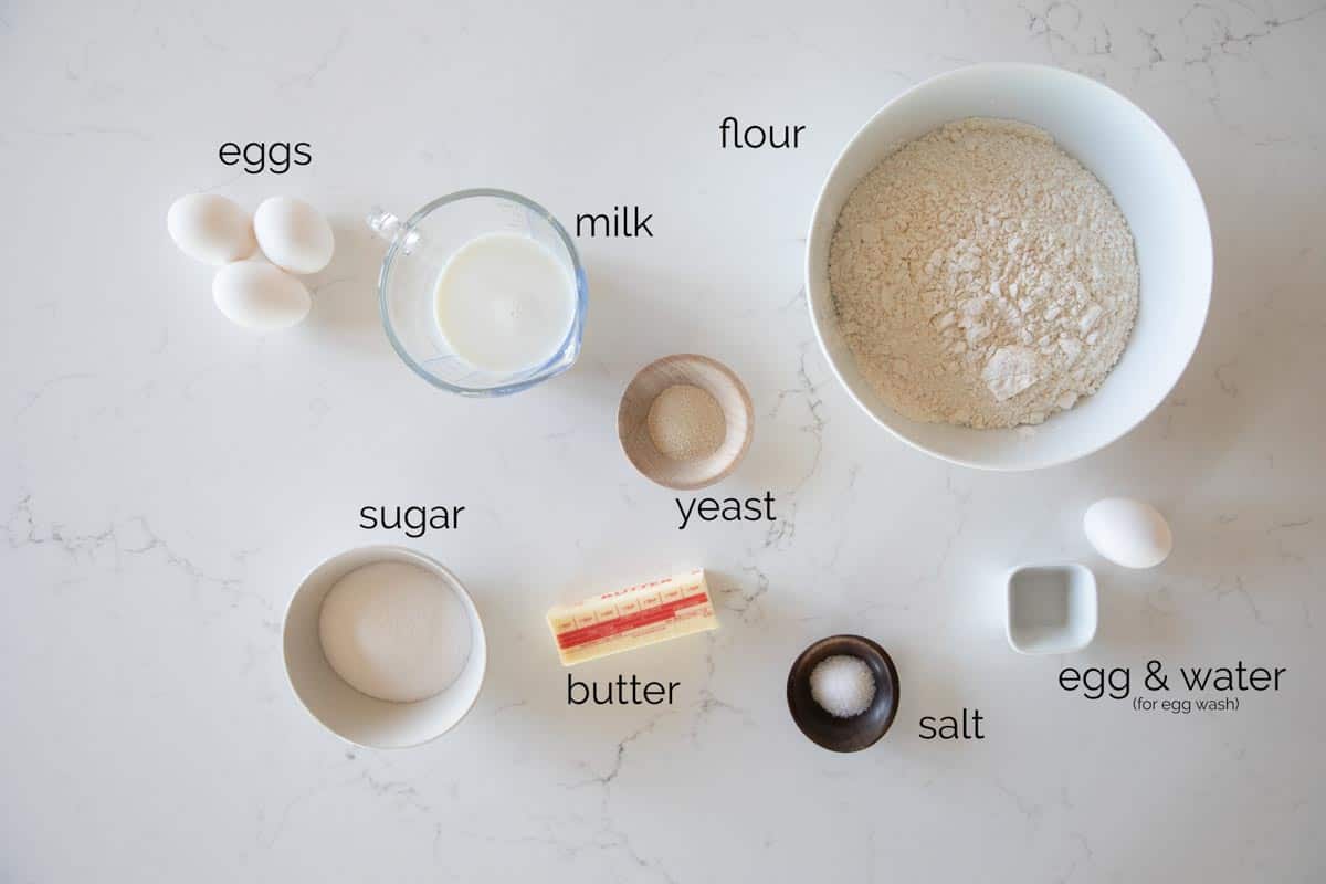 ingredients to make brioche