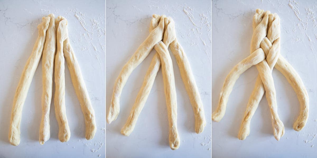 how to make a braided loaf of bread