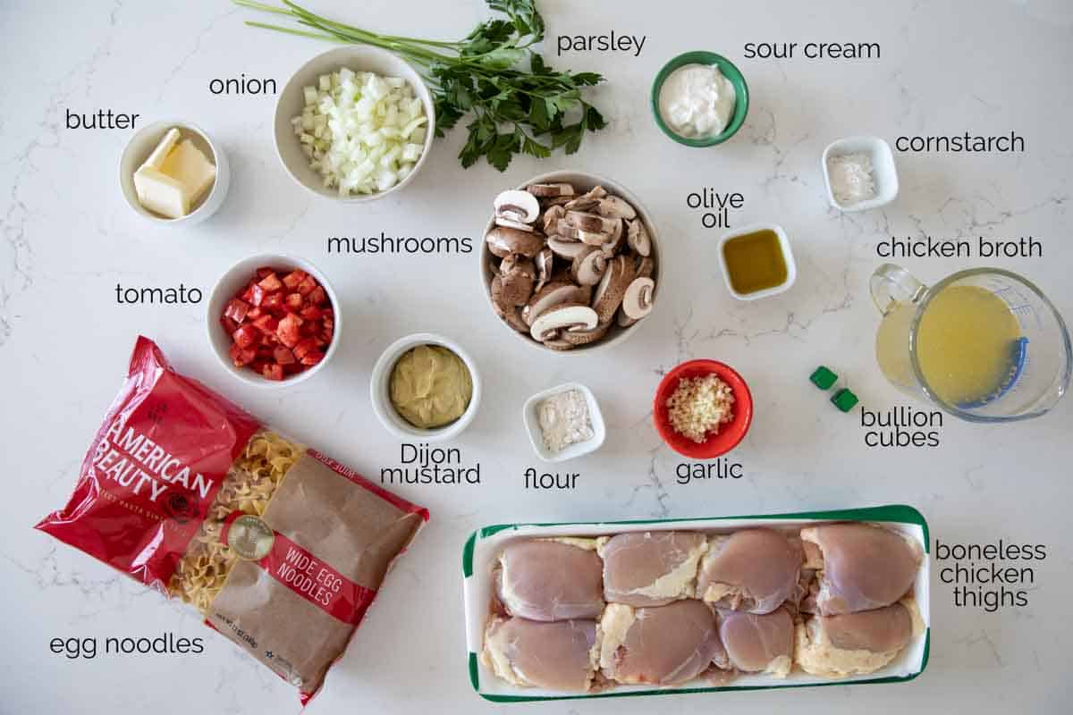 ingredients to make mustard chicken