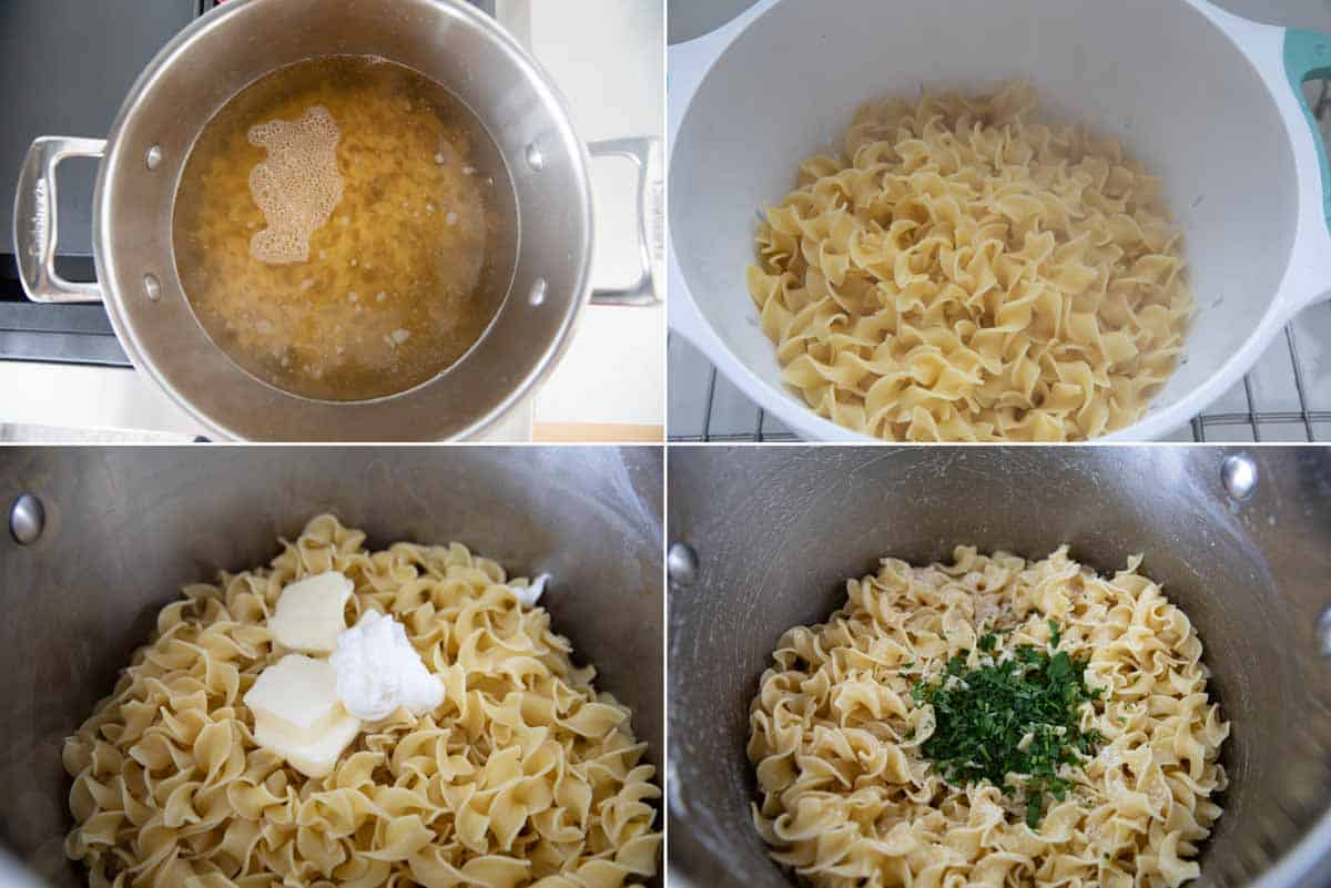 steps to make buttered noodles