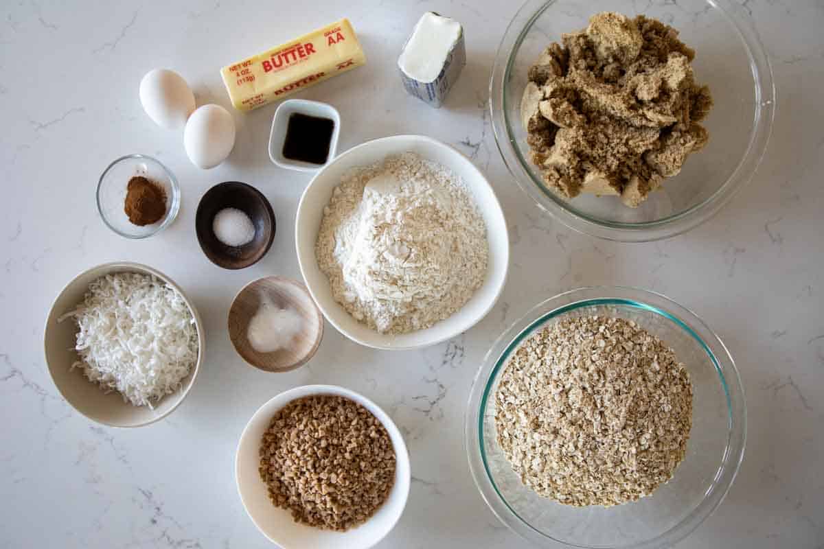ingredients needed for oatmeal coconut cookies