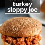 Turkey Sloppy Joes with text overlay