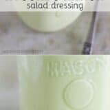 Avocado Ranch Salad Dressing collage with text bar