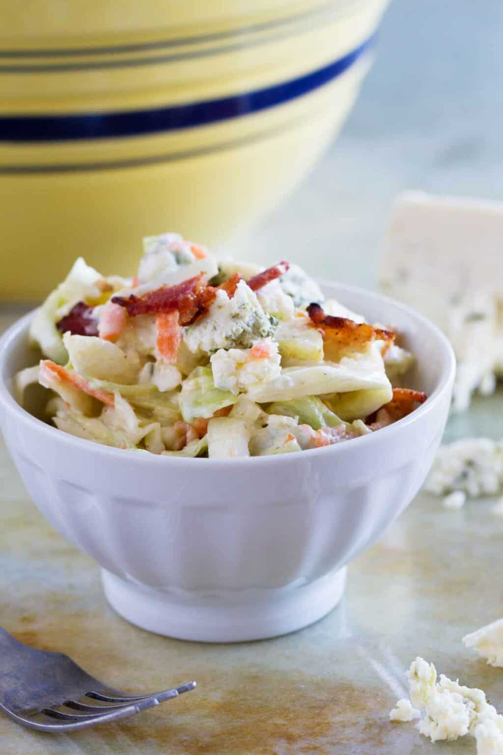 Bacon Blue Cheese Coleslaw Taste and Tell