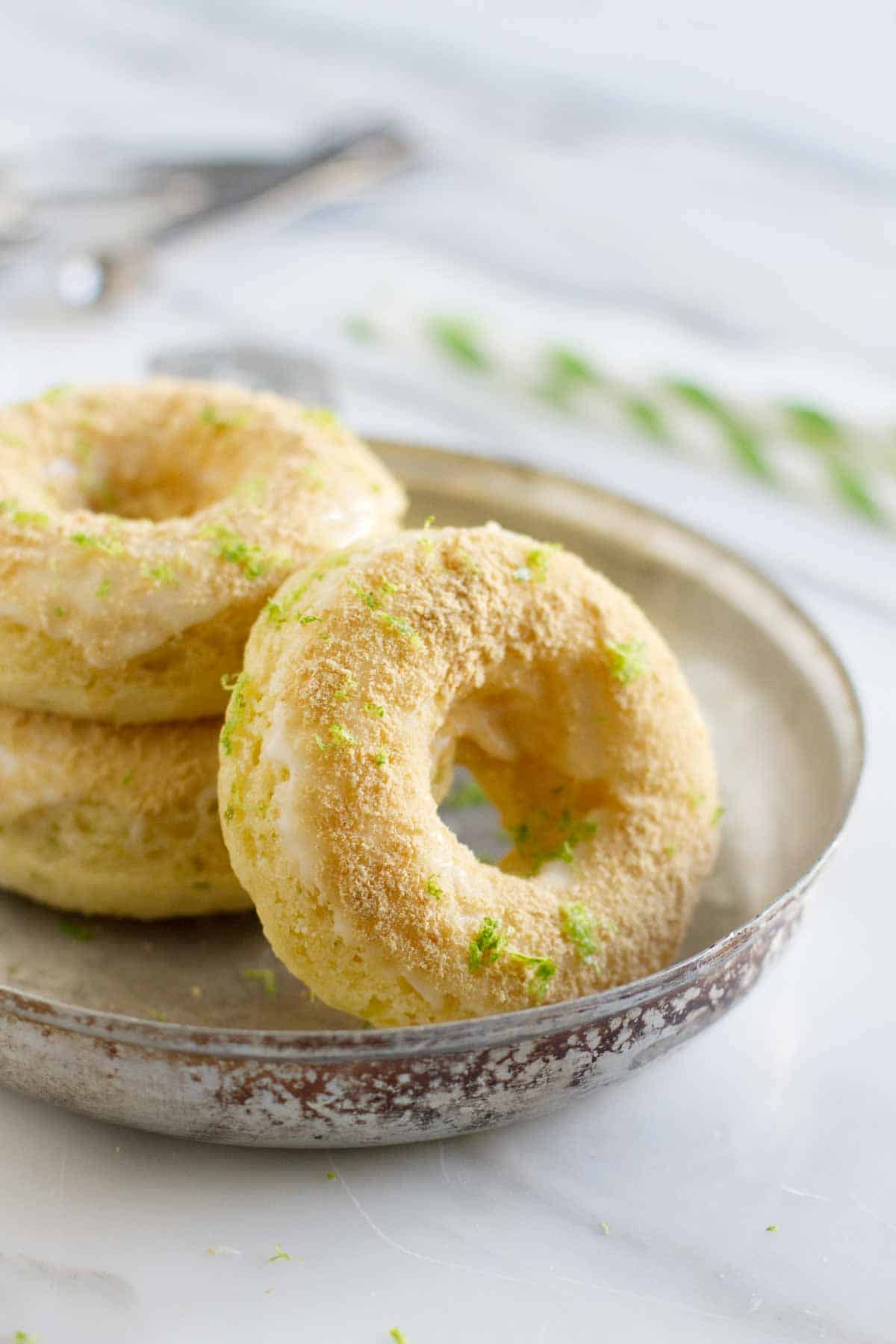 Baked Key Lime Pie Donuts in a dish