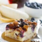 slice of blueberry banana french toast