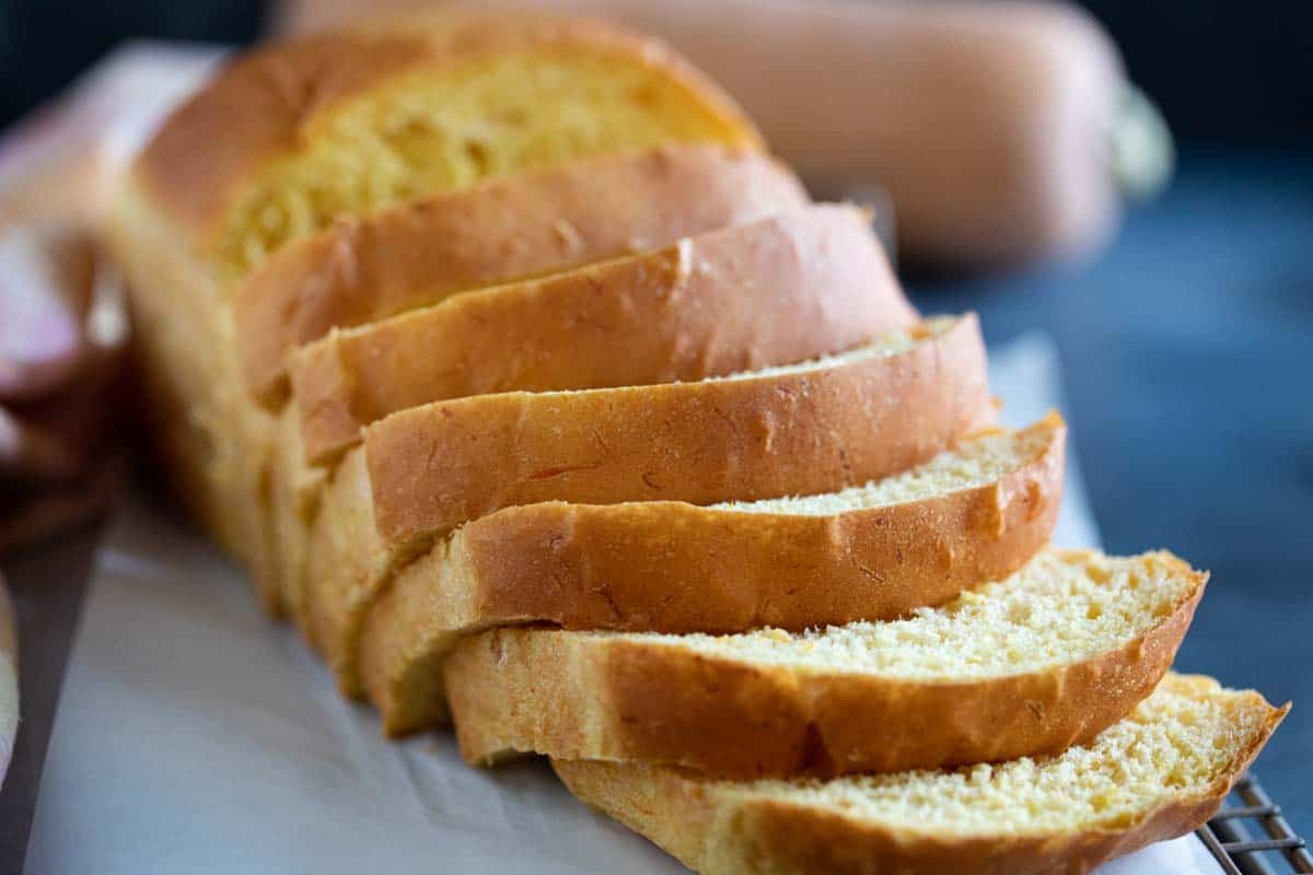 loaf of sliced Butternut Squash Bread.