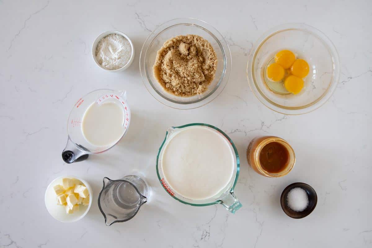 ingredients needed to make butterscotch budino.