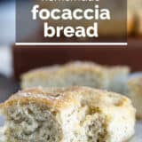 Focaccia Bread with text overlay