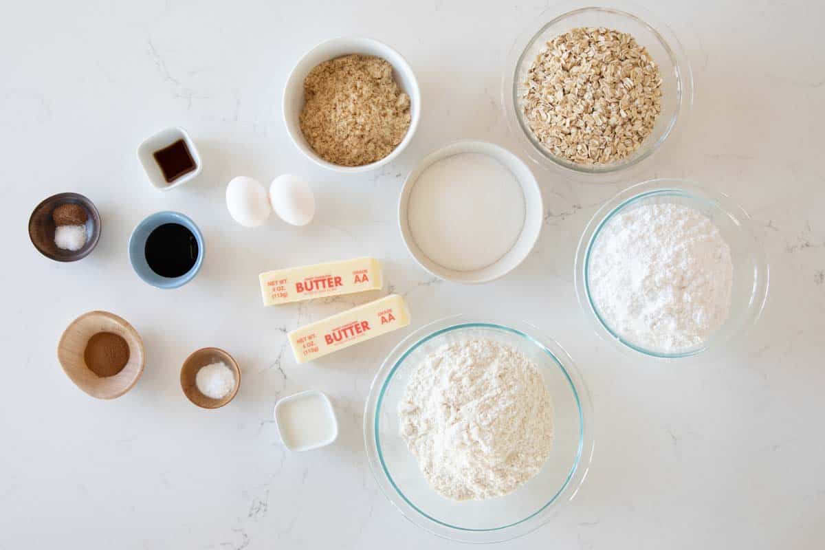 ingredients needed to make iced oatmeal cookies