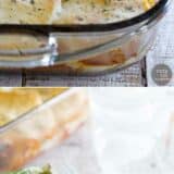 Italian Ground Beef Casserole with Biscuit Topping collage with text overlay