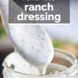 Homemade Ranch Dressing with text overlay
