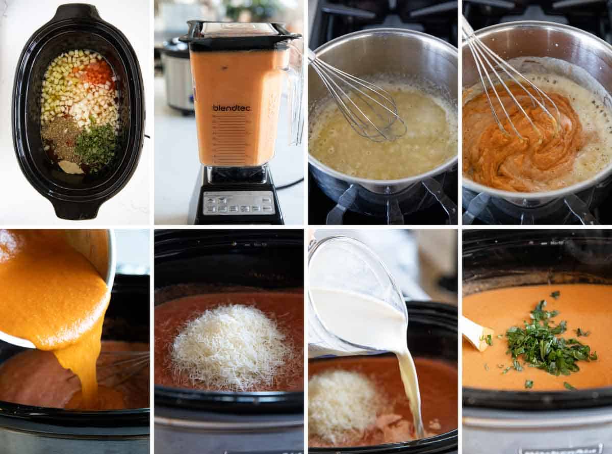steps to make tomato basil soup