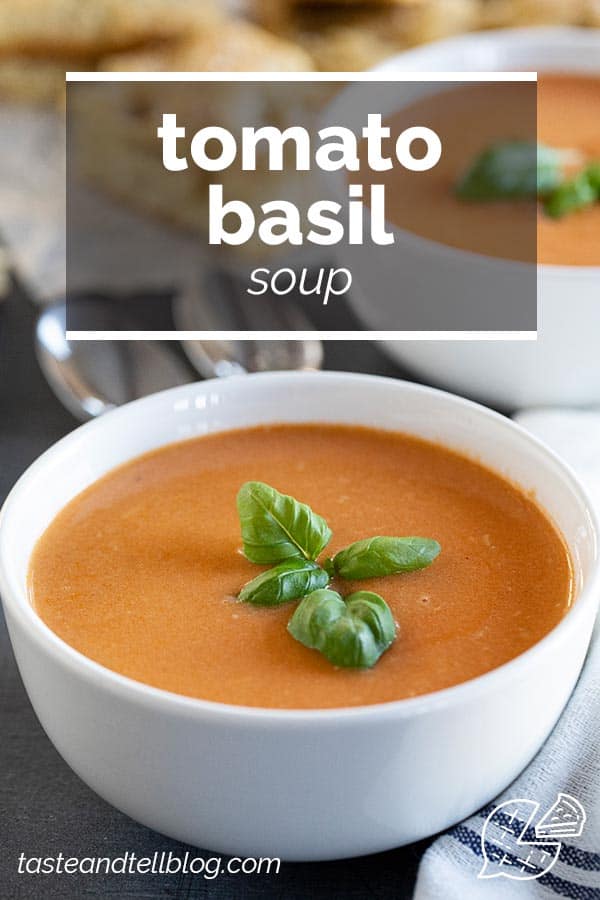 Tomato Basil Soup in the Slow Cooker - Taste and Tell