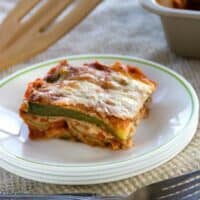 slice of Zucchini Parmesan on a plate