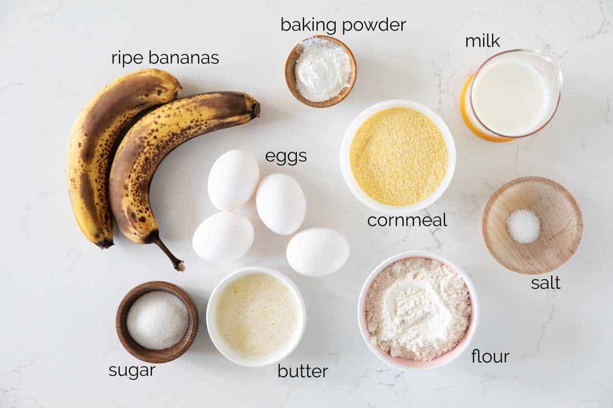 ingredients needed for Banana Waffles.