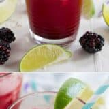 Blackberry Lime Soda collage with text overlay