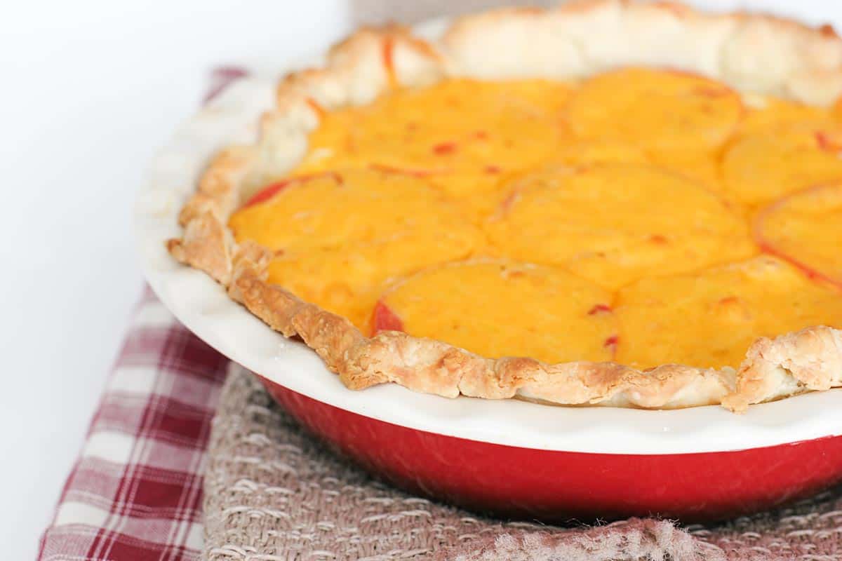 a full Cheeseburger Pie topped with cheese