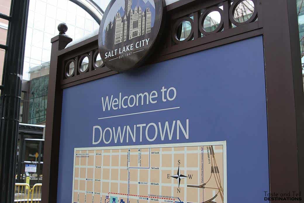 Downtown Salt Lake City map.