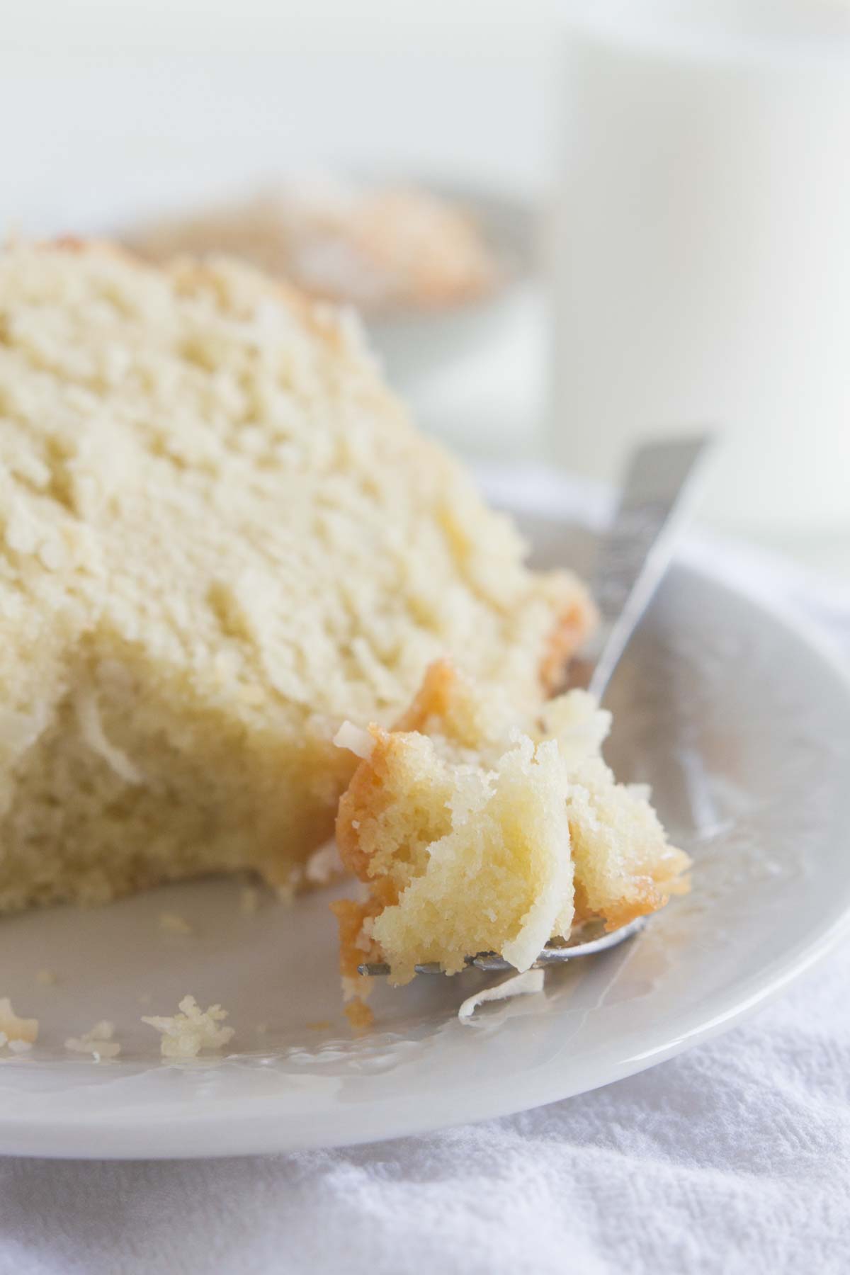 forkful of coconut bundt cake