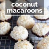 Coconut Macaroons with text overlay
