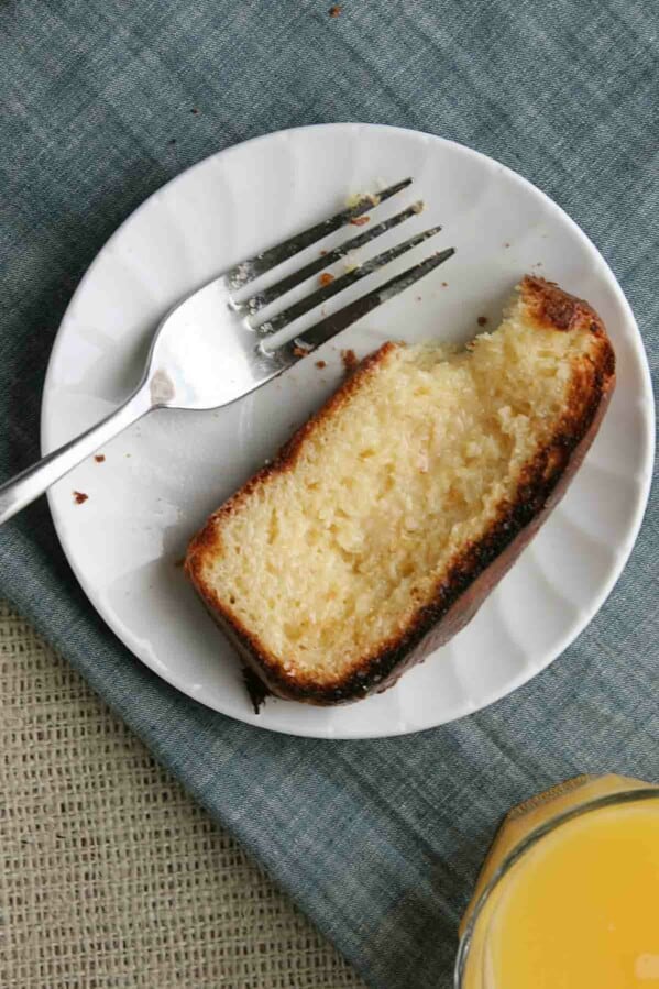 Condensed Milk Toast made from brioche