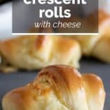 Crescent Rolls with Cheese with text overlay