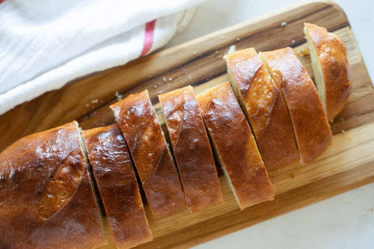 sliced loaf of French Bread