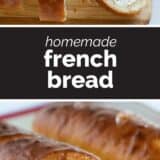 French Bread collage with text bar in the middle