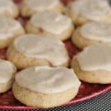 Frosted Butterscotch Cookies on a plate