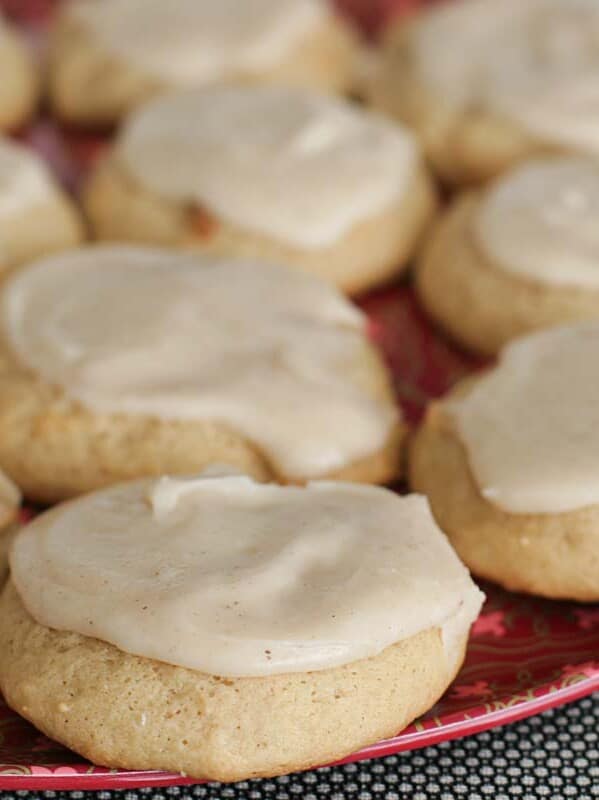 Frosted Butterscotch Cookies on a plate