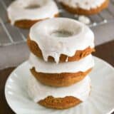 stack of 3 Glazed Gingerbread Baked Donuts