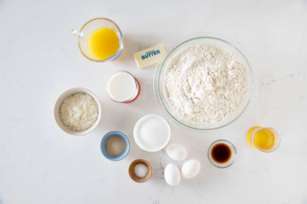 ingredients needed to make Hawaiian Bread