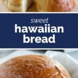 Hawaiian Bread collage with text bar in the middle