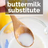 How to Make a Buttermilk Substitute with text overlay