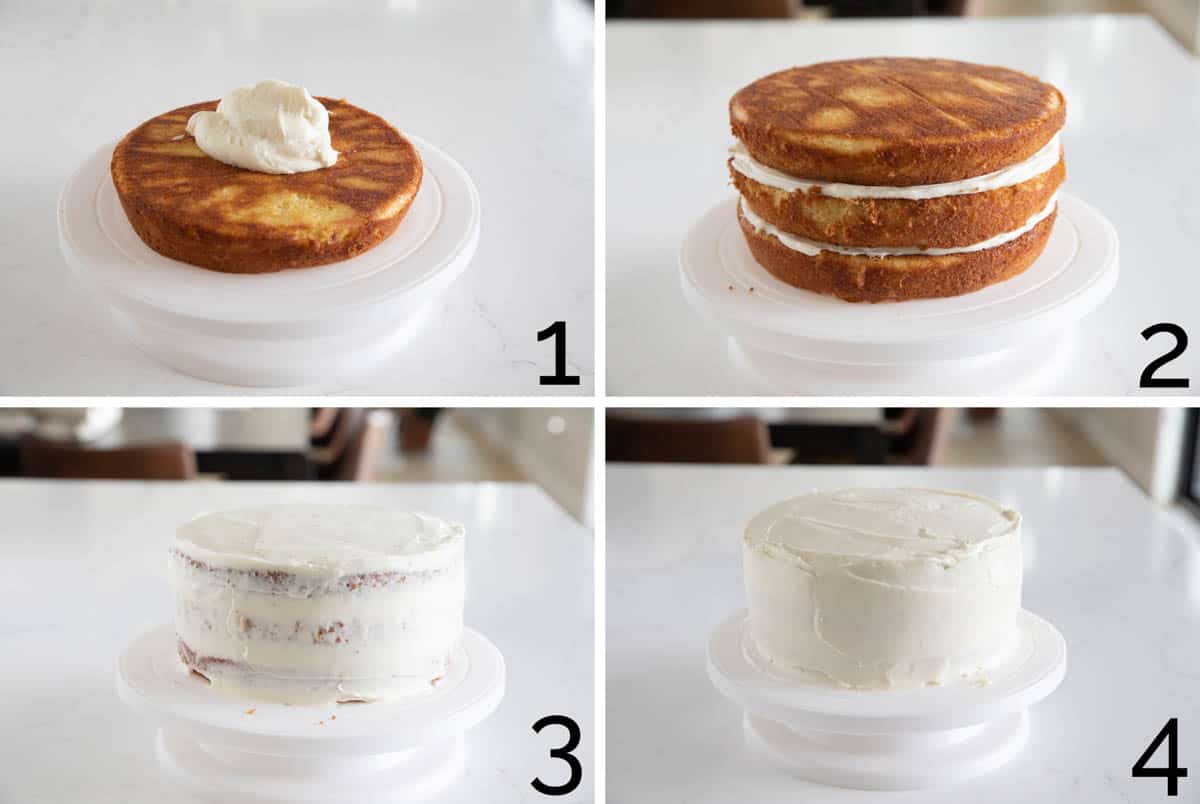 steps to frost a layer cake