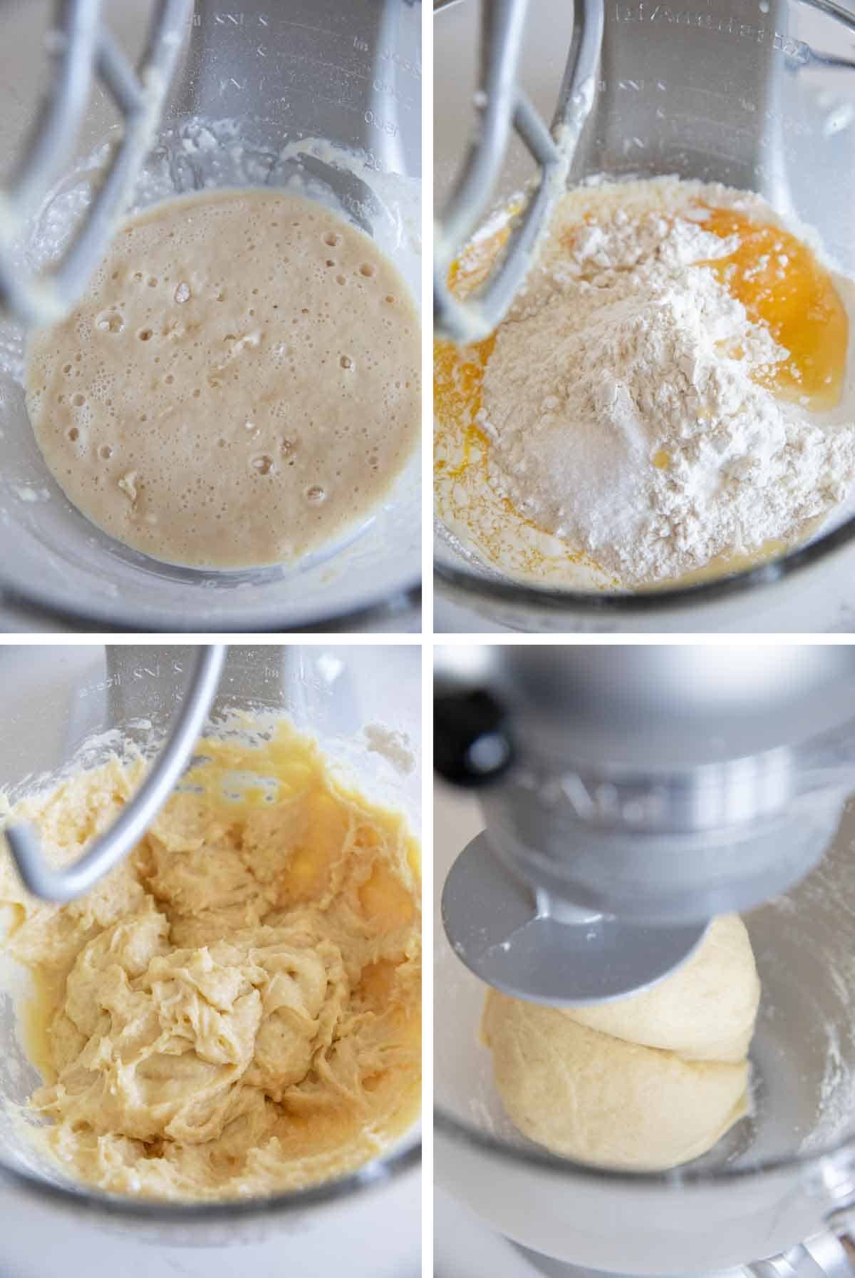 steps to make the dough for kolaches