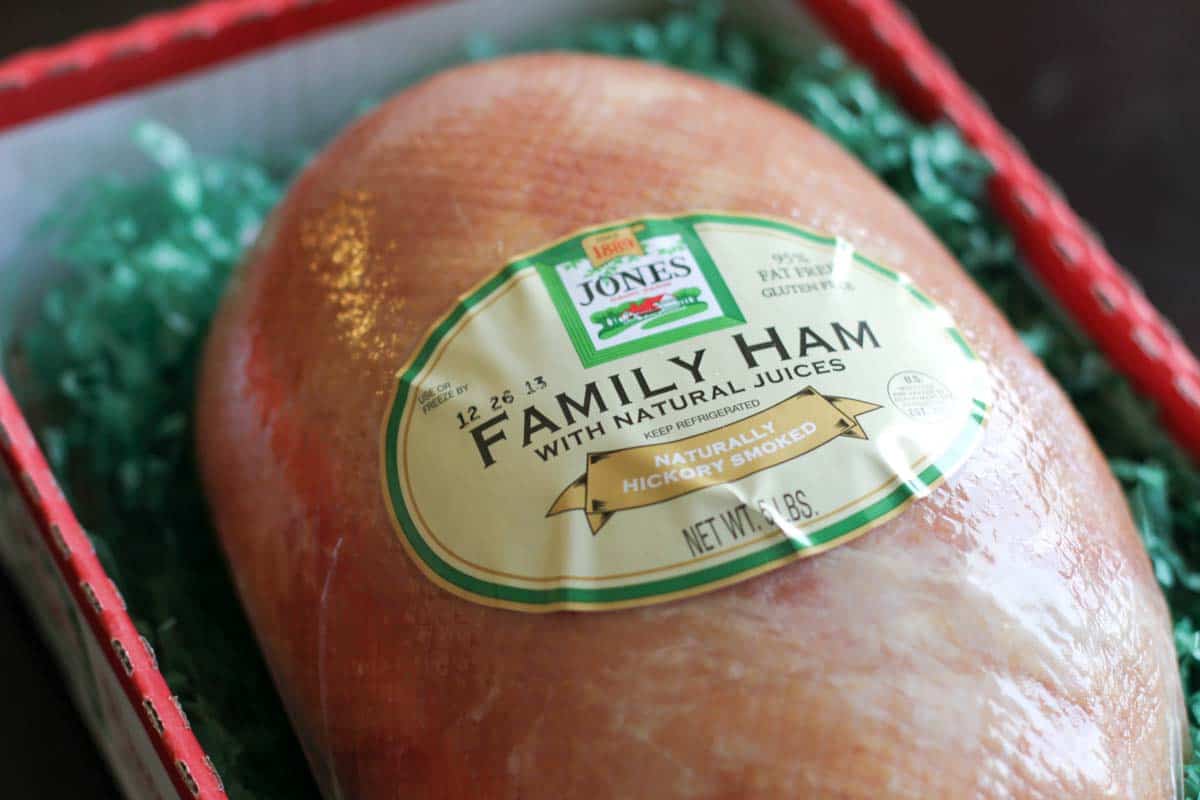 family ham in packaging
