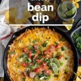Bean Dip with text overlay