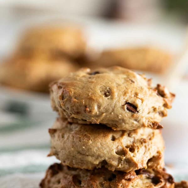 Three Breakfast Cookies stacked on top of each other