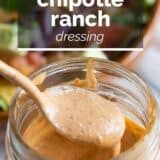 Chipotle Ranch Dressing with text overlay