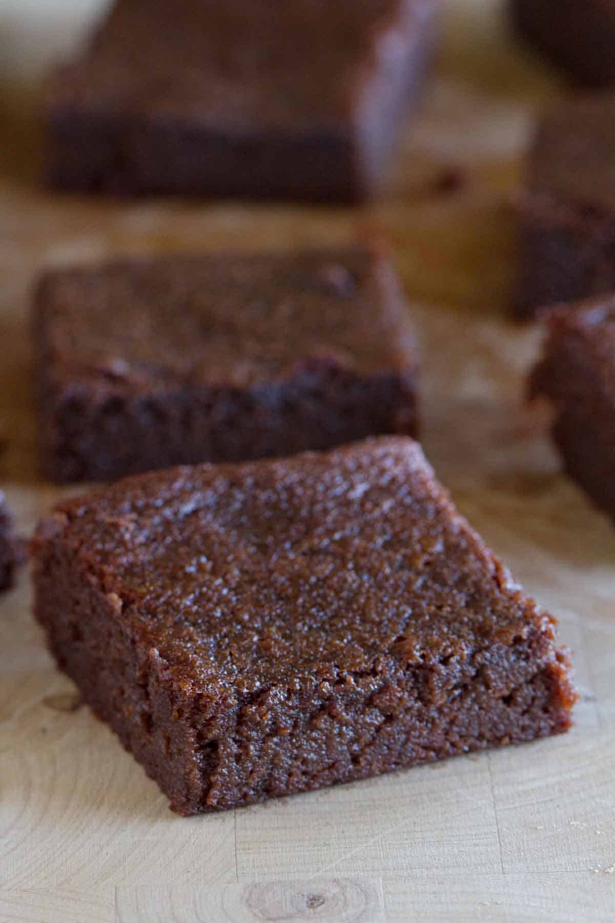chocolate brownie made from coconut flour