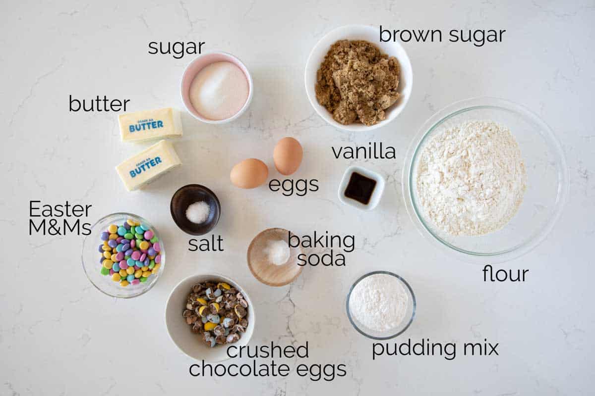 ingredients to make Easter Cookies