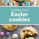 Easter Cookies collage with text bar in the middle