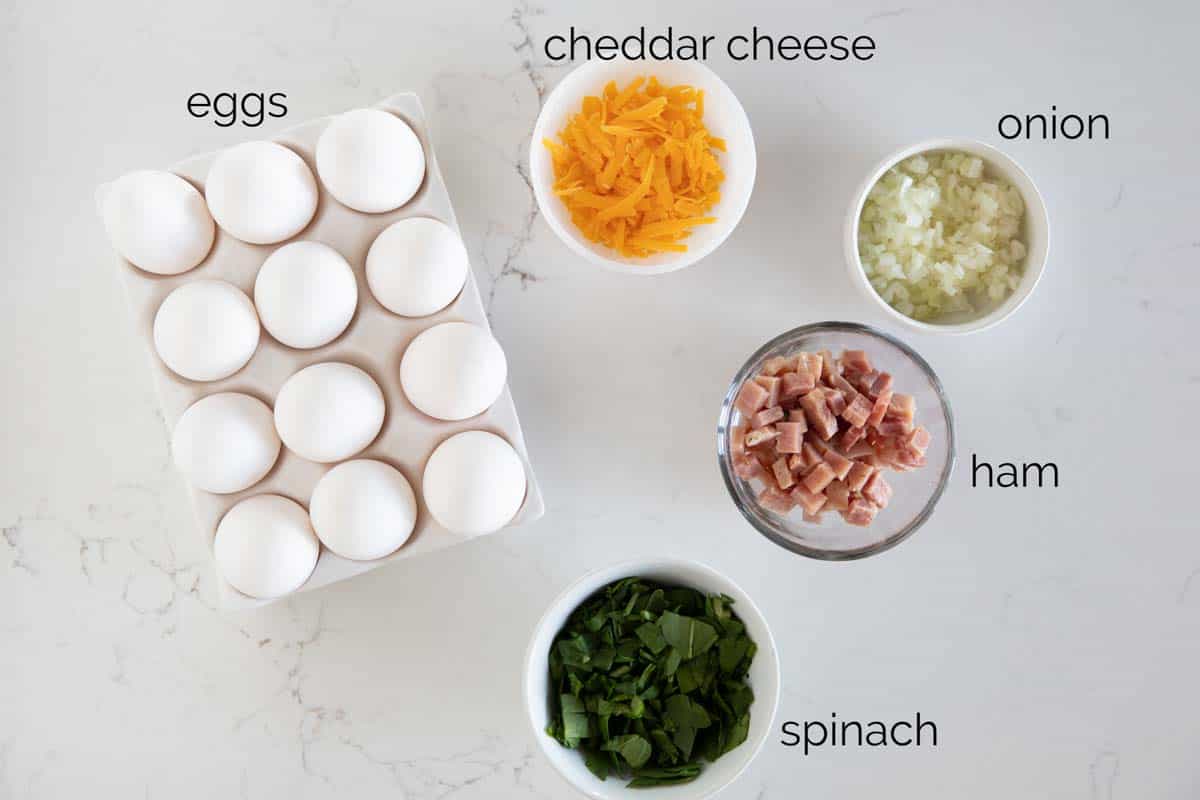 ingredients to make Egg Muffins