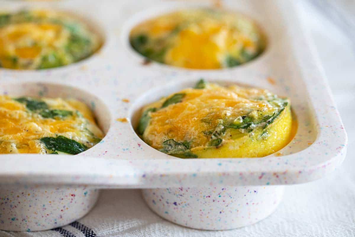 Egg Muffins in a silicone muffin pan
