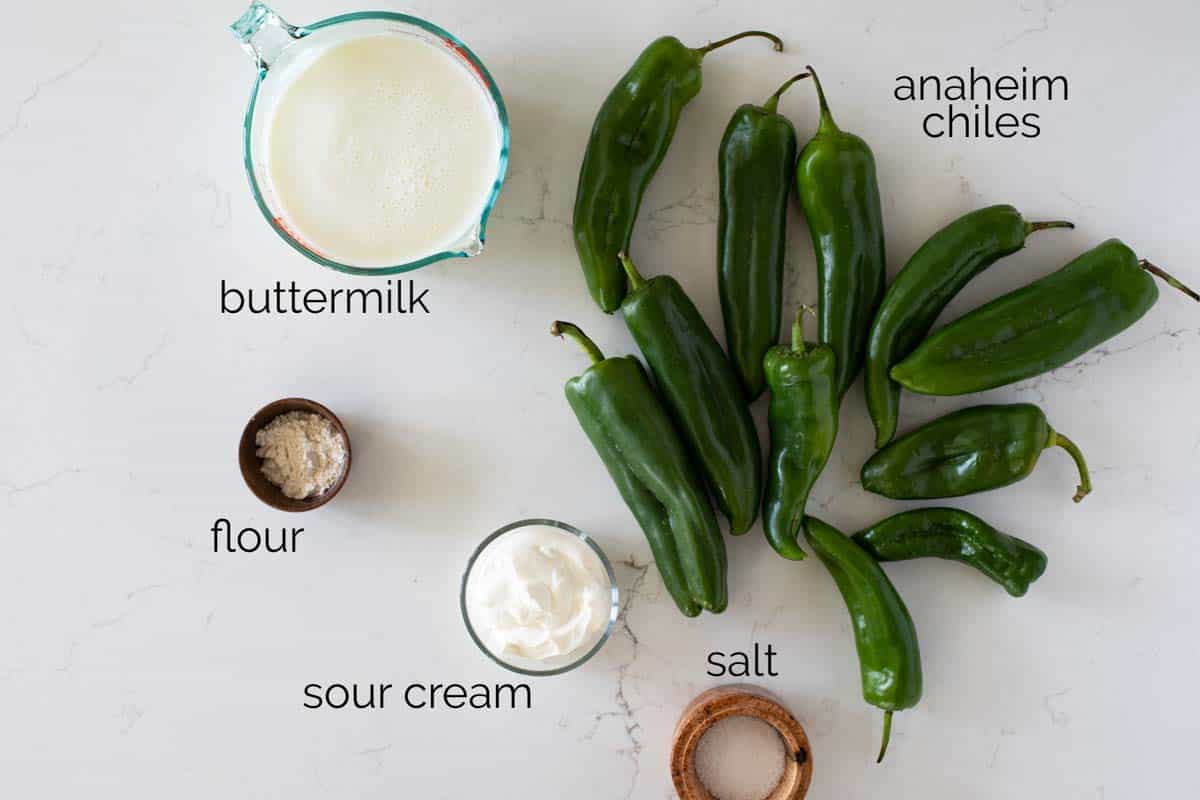 ingredients needed to make Green Enchilada Sauce
