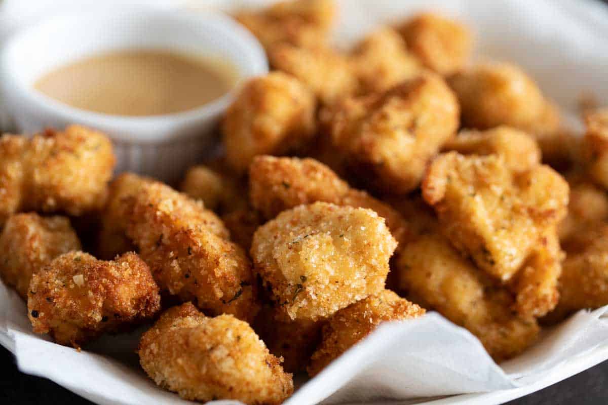 plate full of Homemade Chicken Nuggets